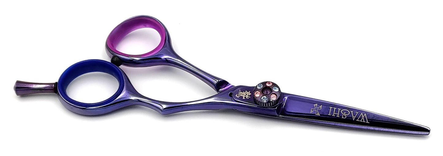 Hairdressing scissors WASHI #9F09(V) Hair-Scissors with Violet Titanium Color