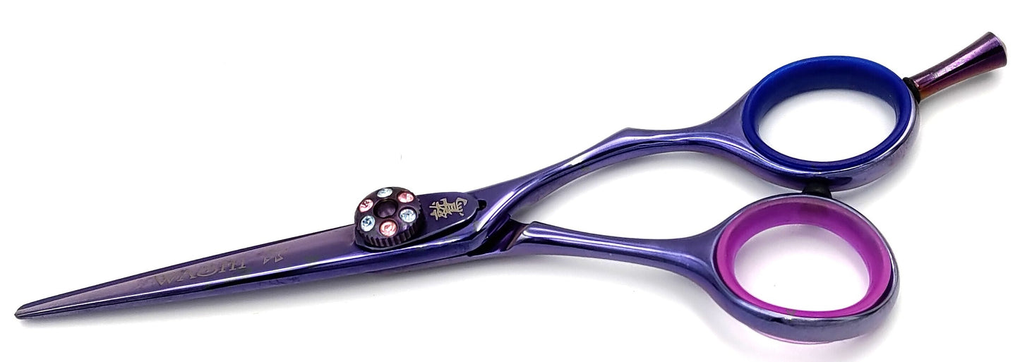Hairdressing scissors WASHI #9F09(V) Hair-Scissors with Violet Titanium Color